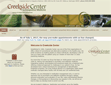 Tablet Screenshot of creeksidemedicine.com